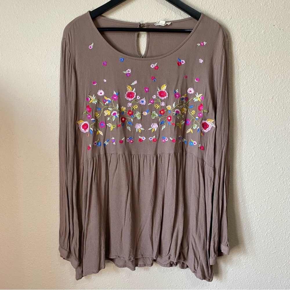 ODDY | Floral Embroidered Blouse
